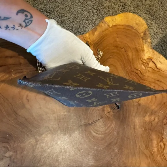 Louis Vuitton Monogram Insert Pouch (Randonne) Purse Brown/converted Crossbody - Picture 5 of 12